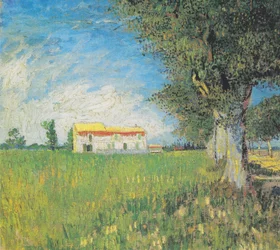 Farmhouse in a Wheat Field